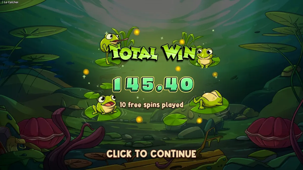 Rakun pemancing dalam slot Le Catcher dengan latar belakang malam hari
